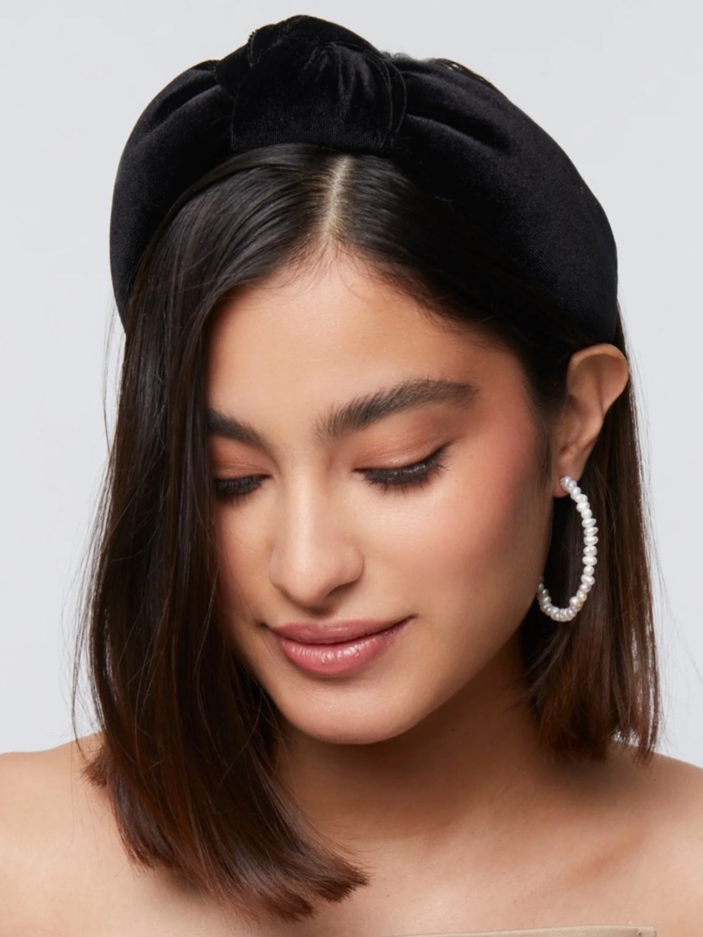 JET VELVET KNOTTED HEADBAND